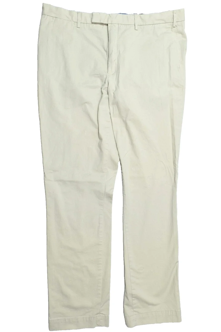 Polo Ralph Lauren Chino Pants Mens 38x34 (38x33) Beige Straight Leg Stretch
